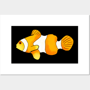 Clown Fish Artistic Ocean Marine Life Aquarium Posters and Art